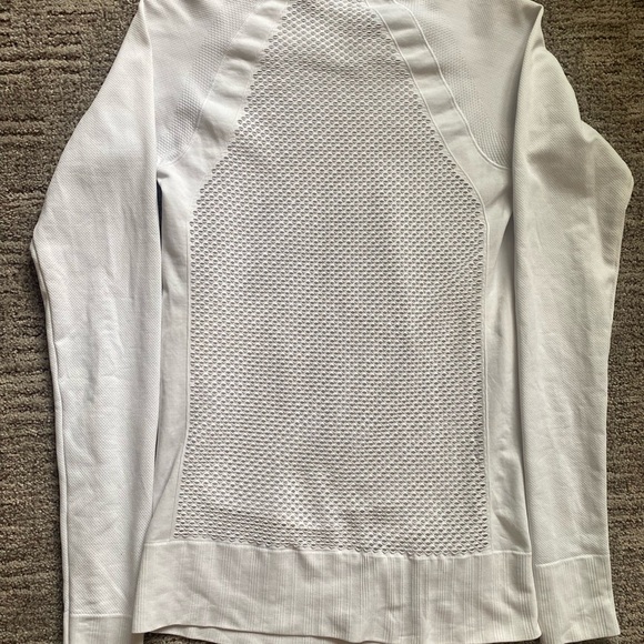 Athleta Trophy Seamless Long Sleeve Bright White Top - Picture 3 of 3